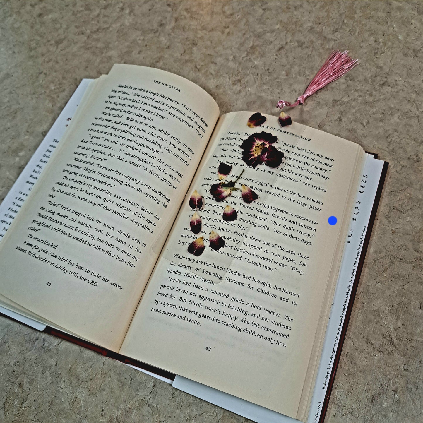 Bookmark with Pressed Florals