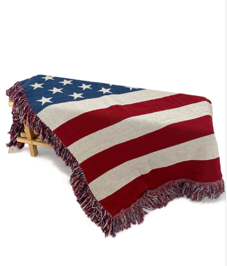 Detailed image of the American Flag Blanket