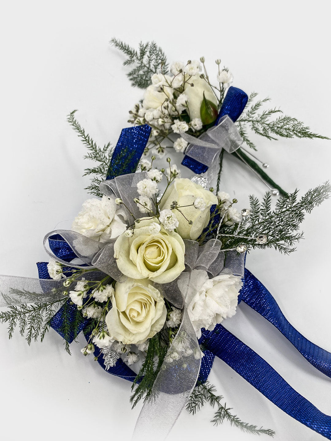 Custom Corsage with matching Boutonniere